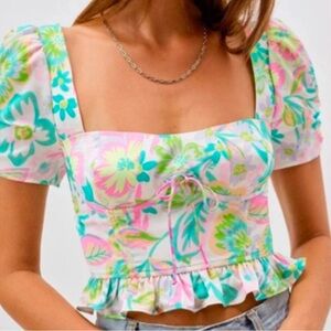 For Love and Lemons | Multicolor Crop Top